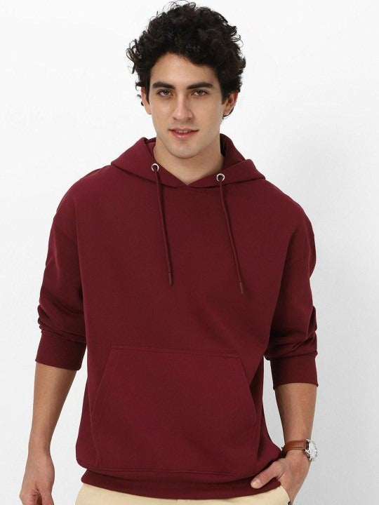 Men Solid Hooded Oversized Cotton Anti Odour Sweatshirt – Premium Winter Hoodie in Pakistan