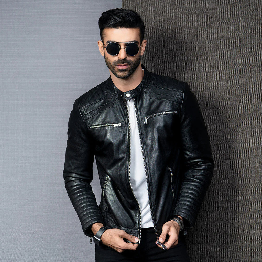 Biker Style Genuine Men's Leather Jacket