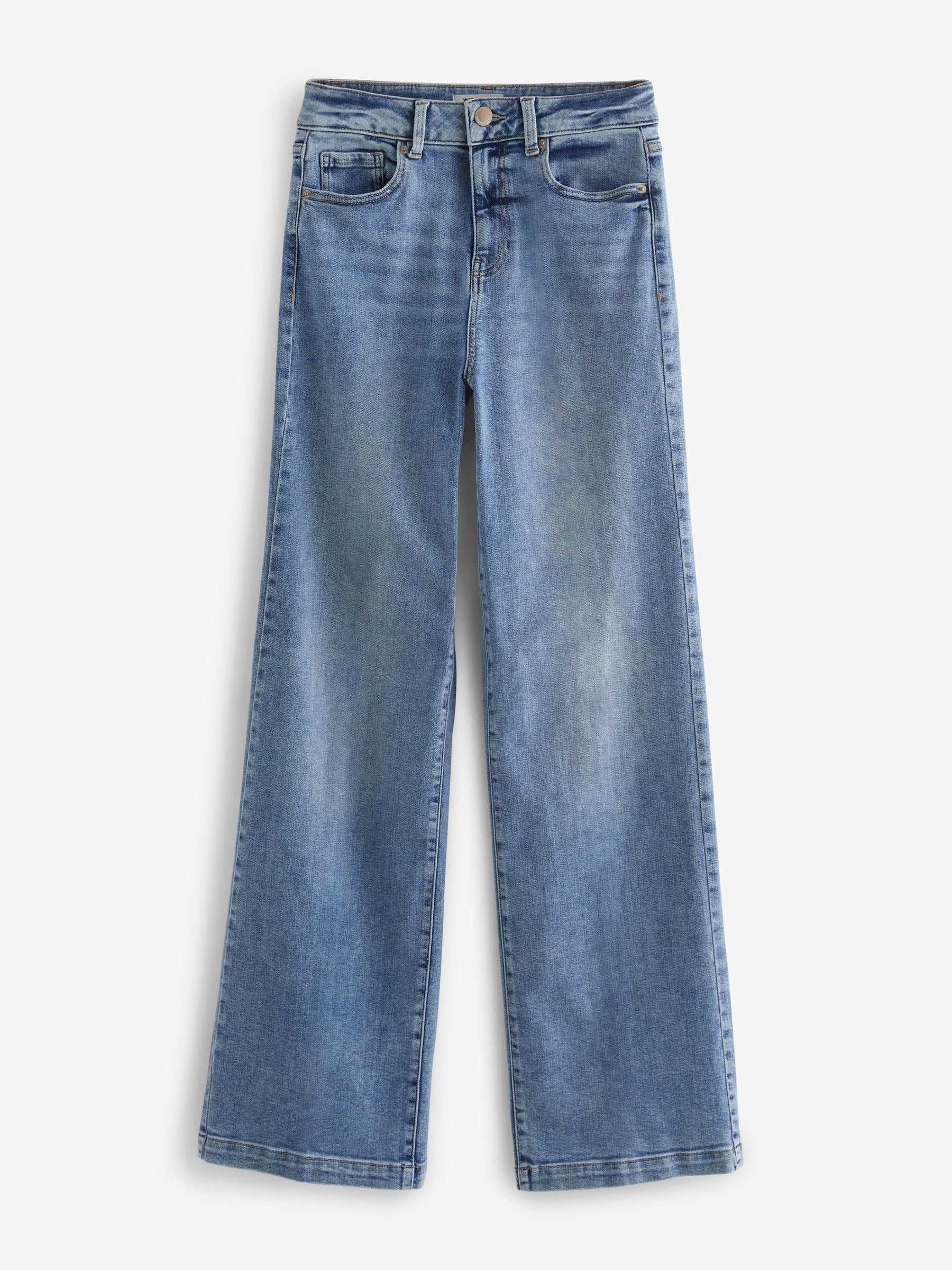 Women Mid Blue Wide Leg Jeans – Trendy High Waist Denim Pants for Women in Pakistan | HB INDUSTRIES