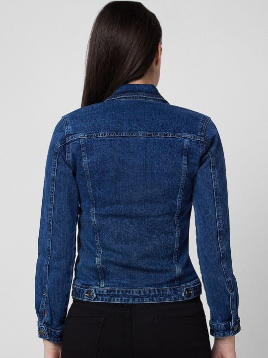 Washed Cotton Crop Denim Jacket for Women – Trendy Casual Outerwear in Pakistan | HB INDUSTRIES