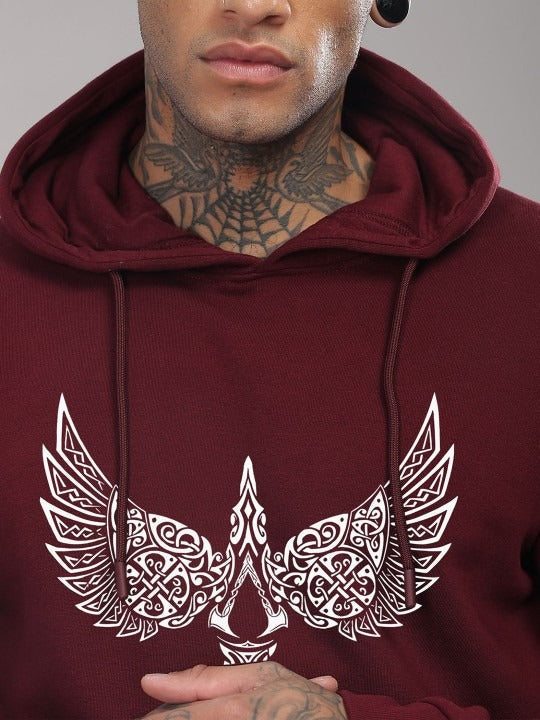 Men Printed Cotton Hooded Sweatshirt – Stylish & Comfortable Hoodie in Pakistan