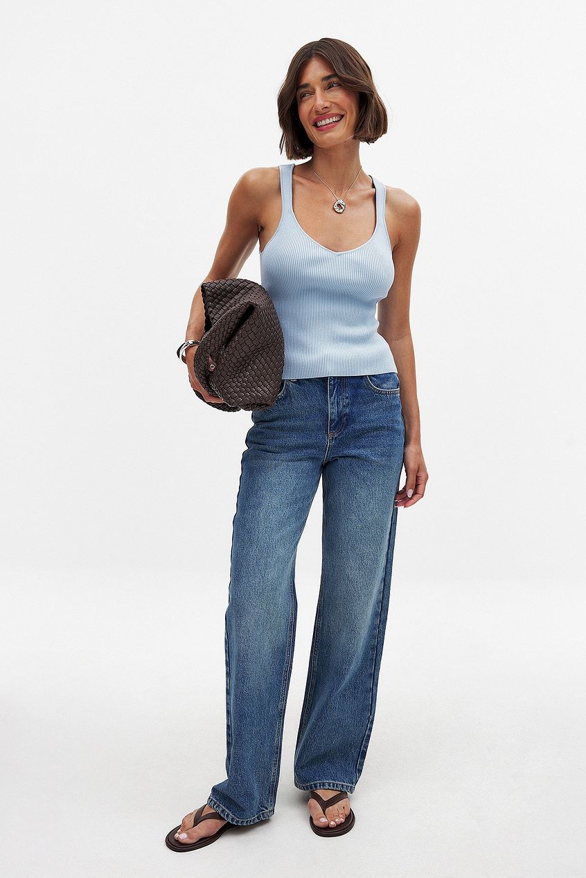 Women Mid Waist Straight Jeans – Classic Straight-Leg Denim for Daily Style in Pakistan | HB INDUSTRIES