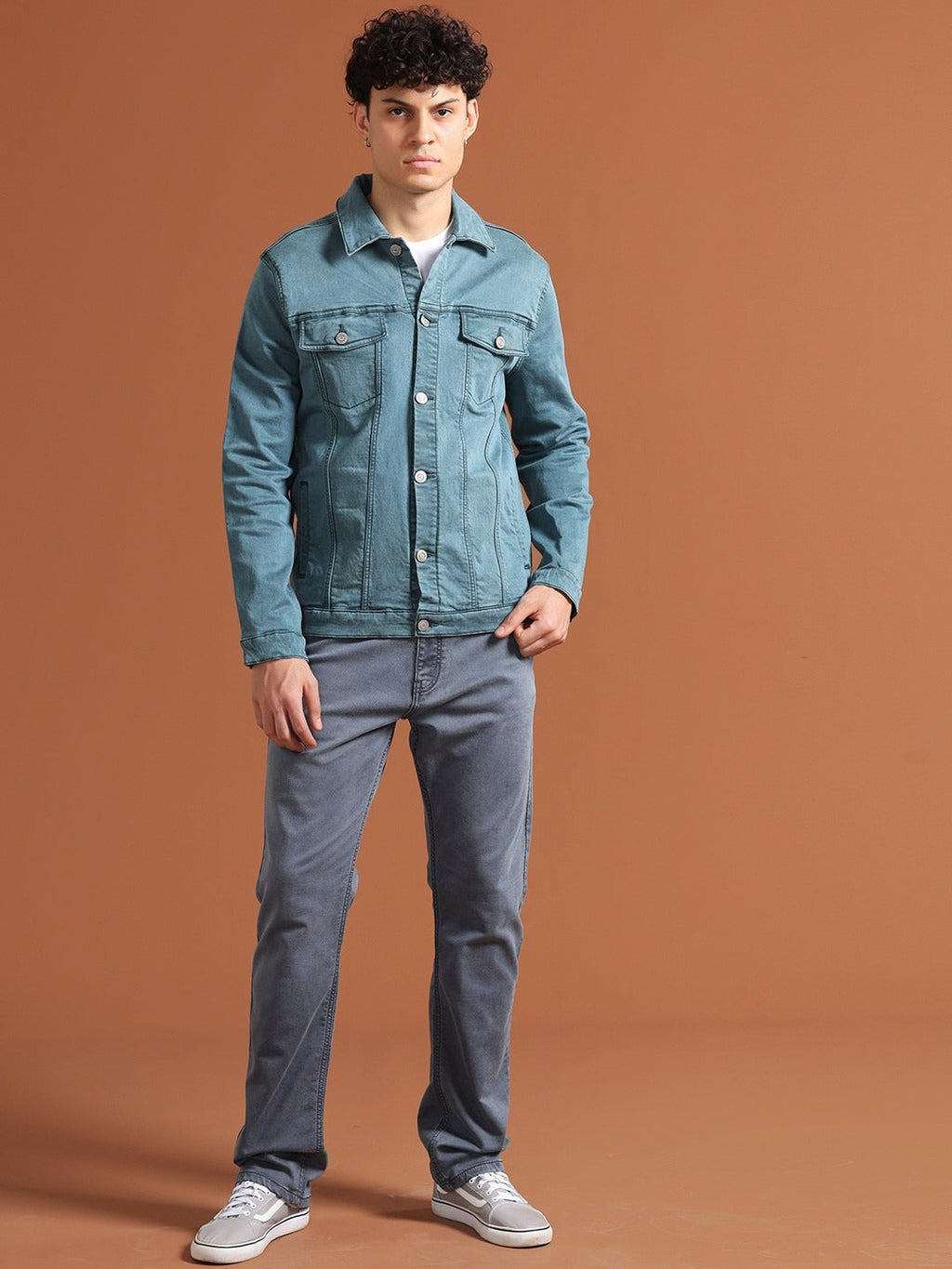 Men Solid Long Sleeves Denim Jacket – Comfortable, Durable Outerwear for Pakistani Weather | HB INDUSTRIES