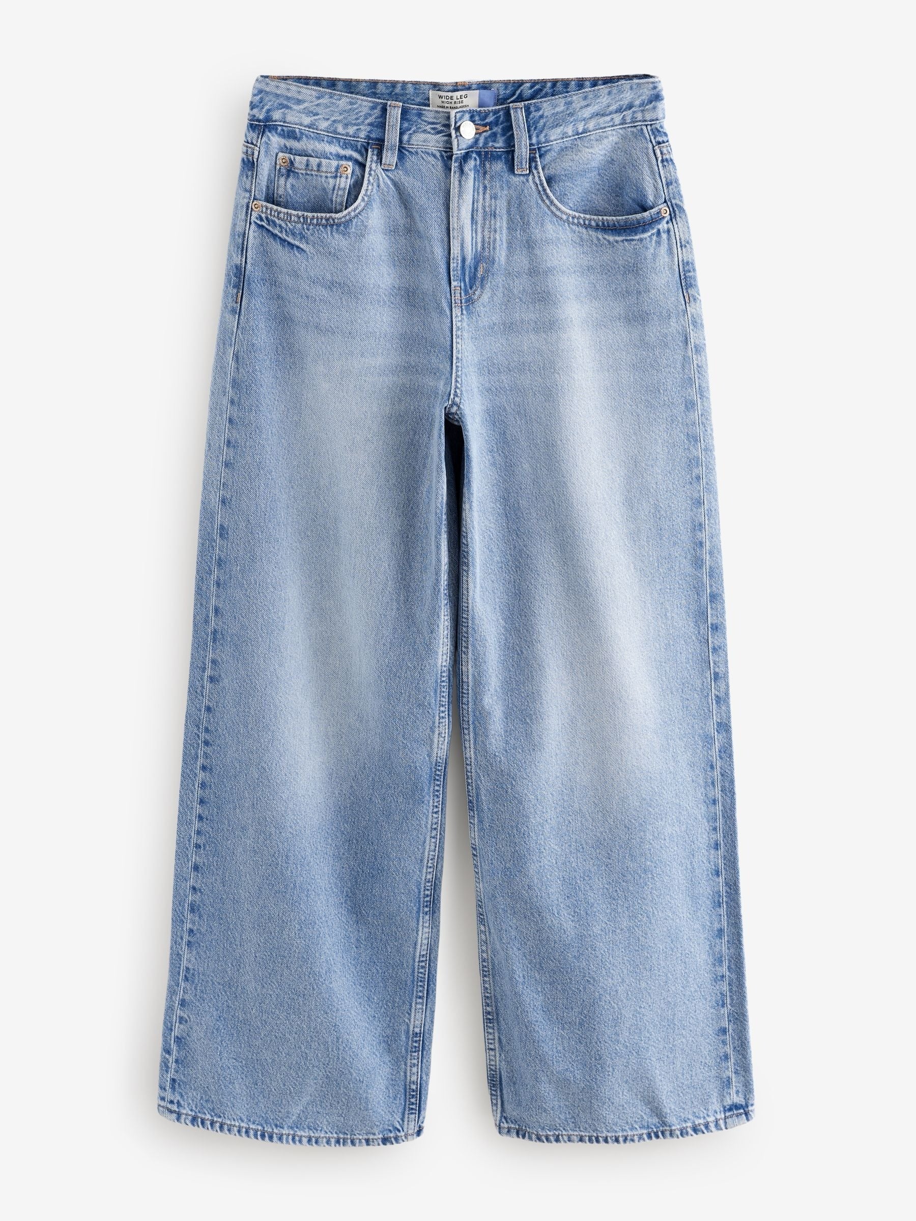 Women Mid Blue Wide Leg Jeans – Trendy, Comfortable & Stylish Denim Pants in Pakistan