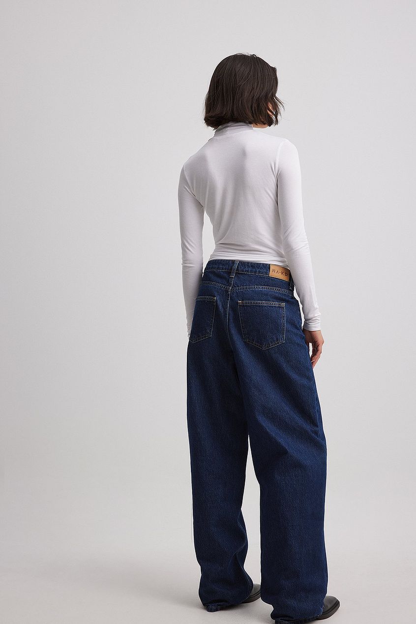 Women Loose Low Waist Long Jeans – Baggy Wide Leg Low-Rise Denim for Pakistan | HB INDUSTRIES