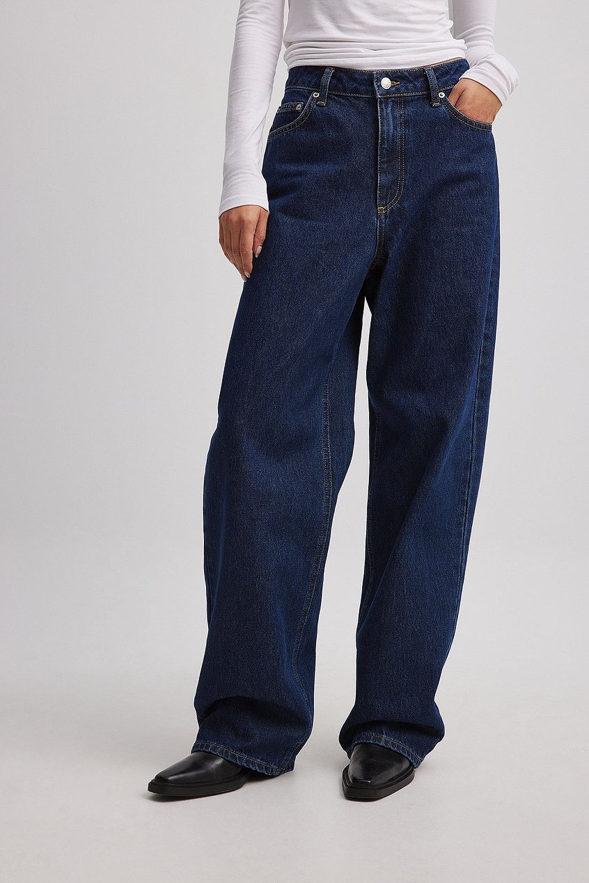 Women Loose Low Waist Long Jeans – Baggy Wide Leg Low-Rise Denim for Pakistan | HB INDUSTRIES