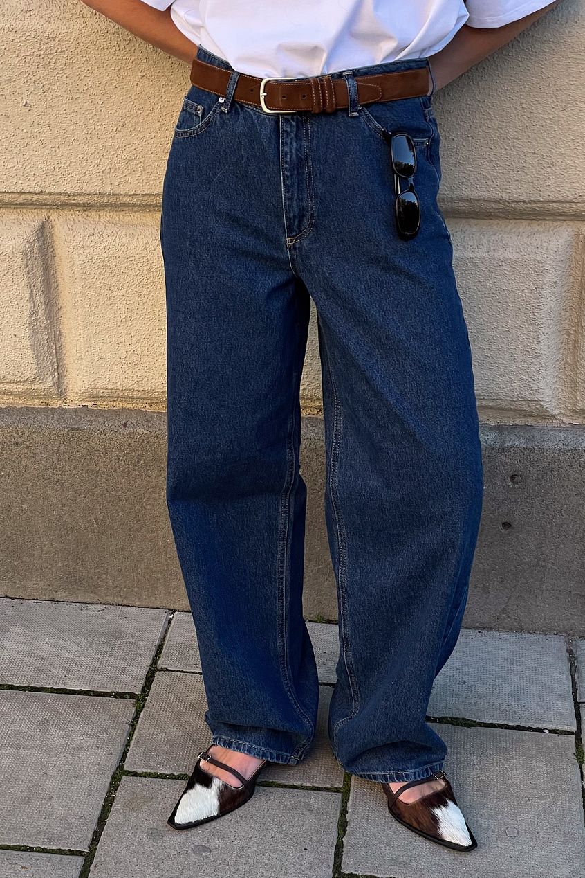 Women Loose Low Waist Long Jeans – Baggy Wide Leg Low-Rise Denim for Pakistan | DOCACCA