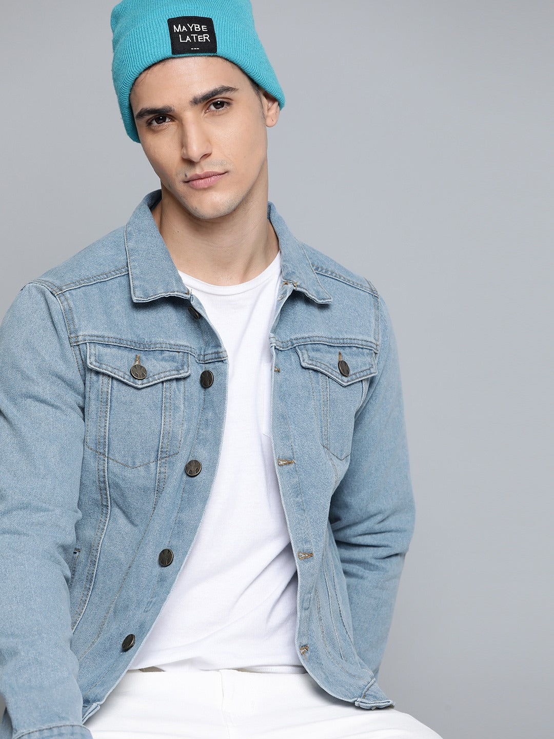 Men Blue Cotton Denim Jacket – Breathable, Stylish Outerwear for All Pakistani Seasons | HB INDUSTRIES