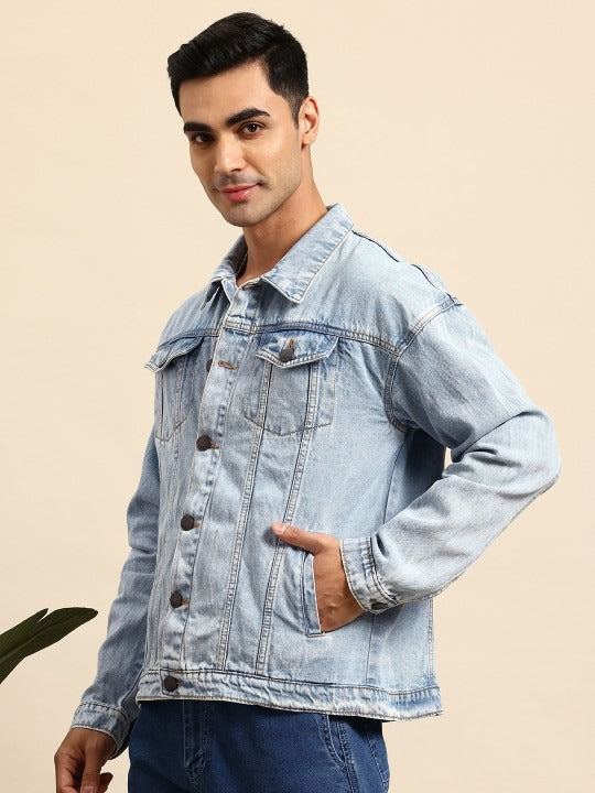 Men Pure Cotton Denim Jacket – Lightweight, Breathable Outerwear for Pakistani Seasons | HB INDUSTRIES