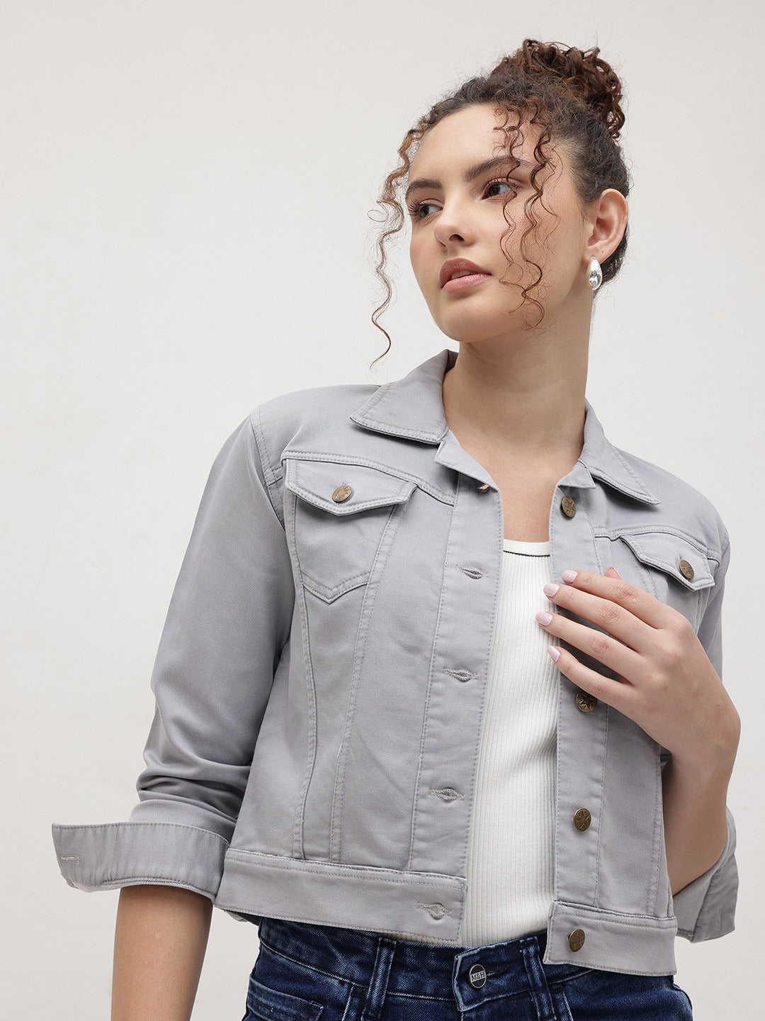 Women Crop Denim Jacket – Trendy Short-Length Outerwear for Pakistani Fashion | HB INDUSTRIES