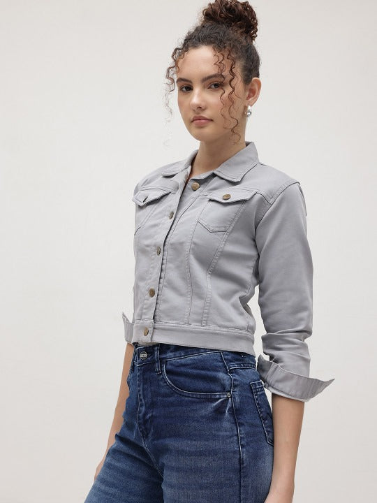 Women Crop Denim Jacket – Trendy Short-Length Outerwear for Pakistani Fashion | HB INDUSTRIES