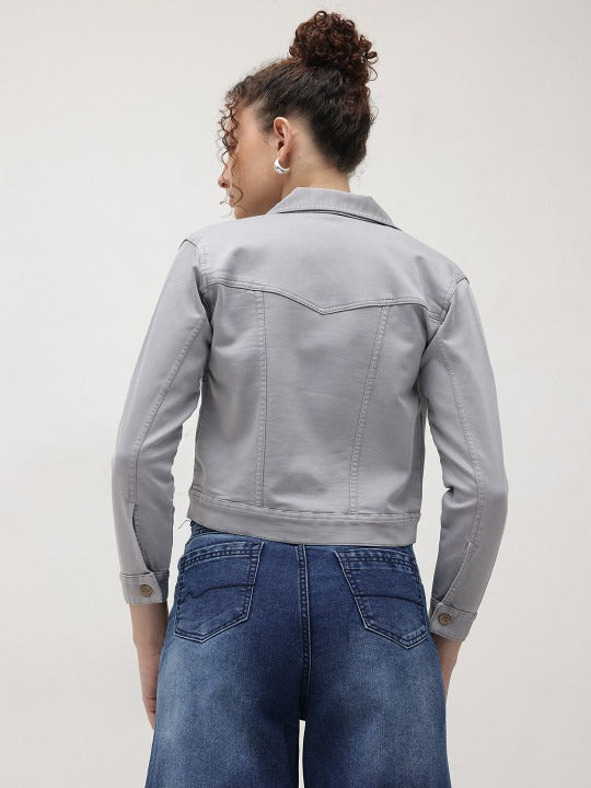 Women Crop Denim Jacket – Trendy Short-Length Outerwear for Pakistani Fashion | HB INDUSTRIES