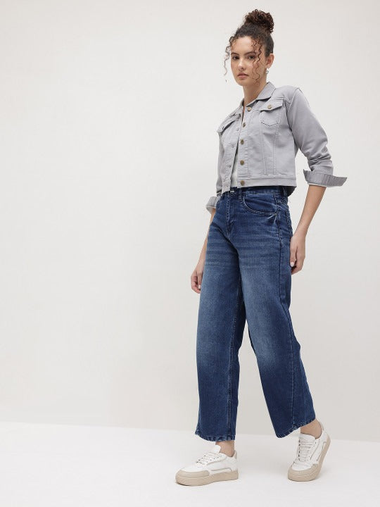Women Crop Denim Jacket – Trendy Short-Length Outerwear for Pakistani Fashion | HB INDUSTRIES