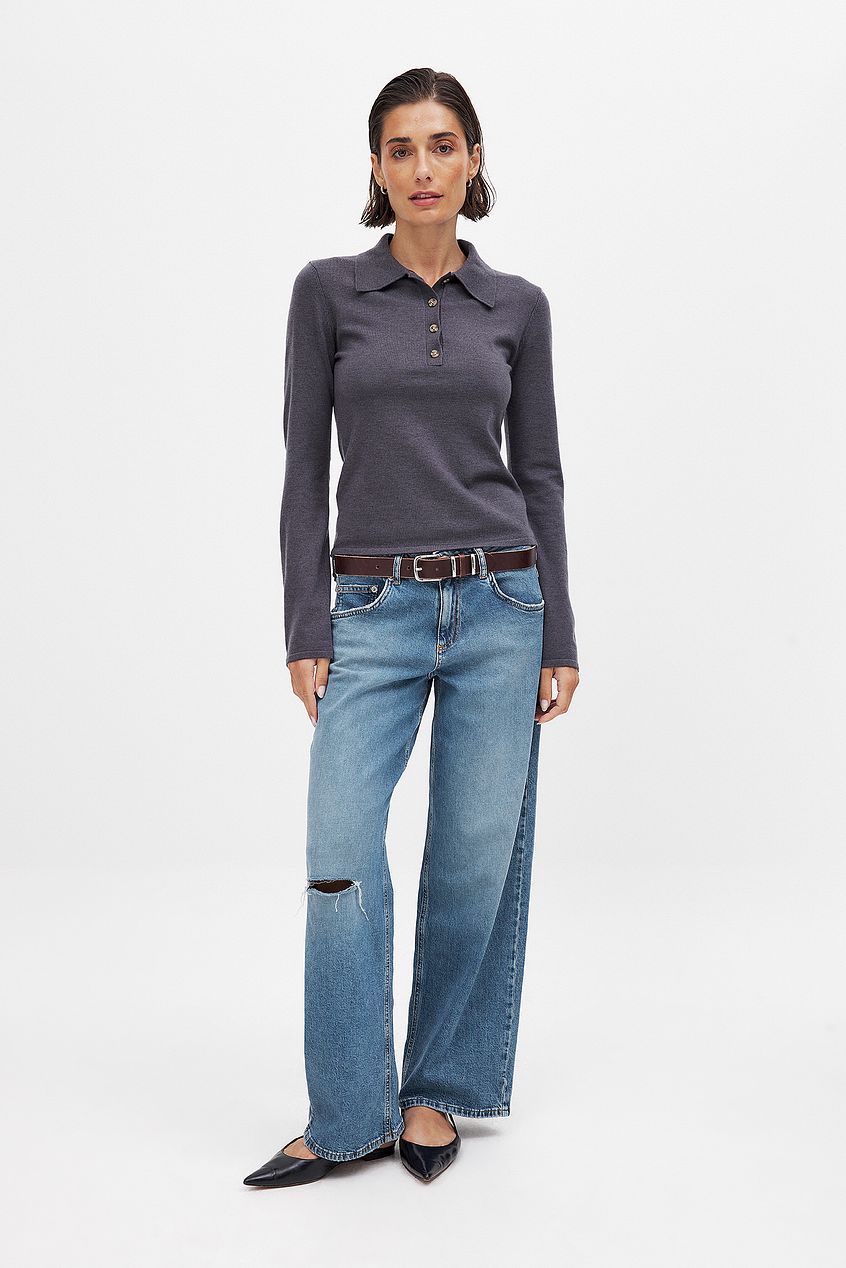 Women Wide Leg Mid Waist Jeans – Trendy Mid-Rise Wide Leg Denim for Pakistani Women | DOCACCA