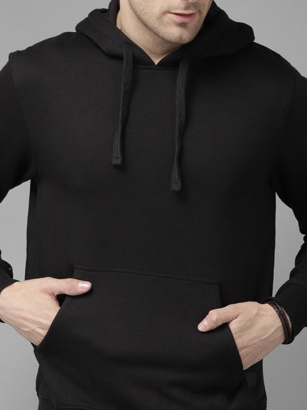 The Lifestyle Co. Men Solid Hooded Regular Pullover Sweatshirt – Cotton Fleece Hoodie for Winter in Pakistan