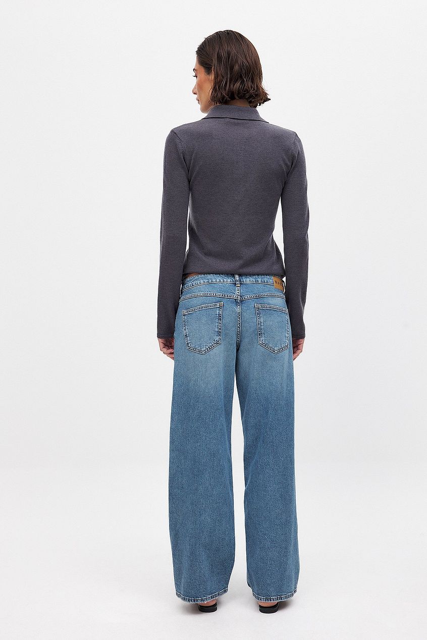 Women Wide Leg Mid Waist Jeans – Trendy Mid-Rise Wide Leg Denim for Pakistani Women | DOCACCA