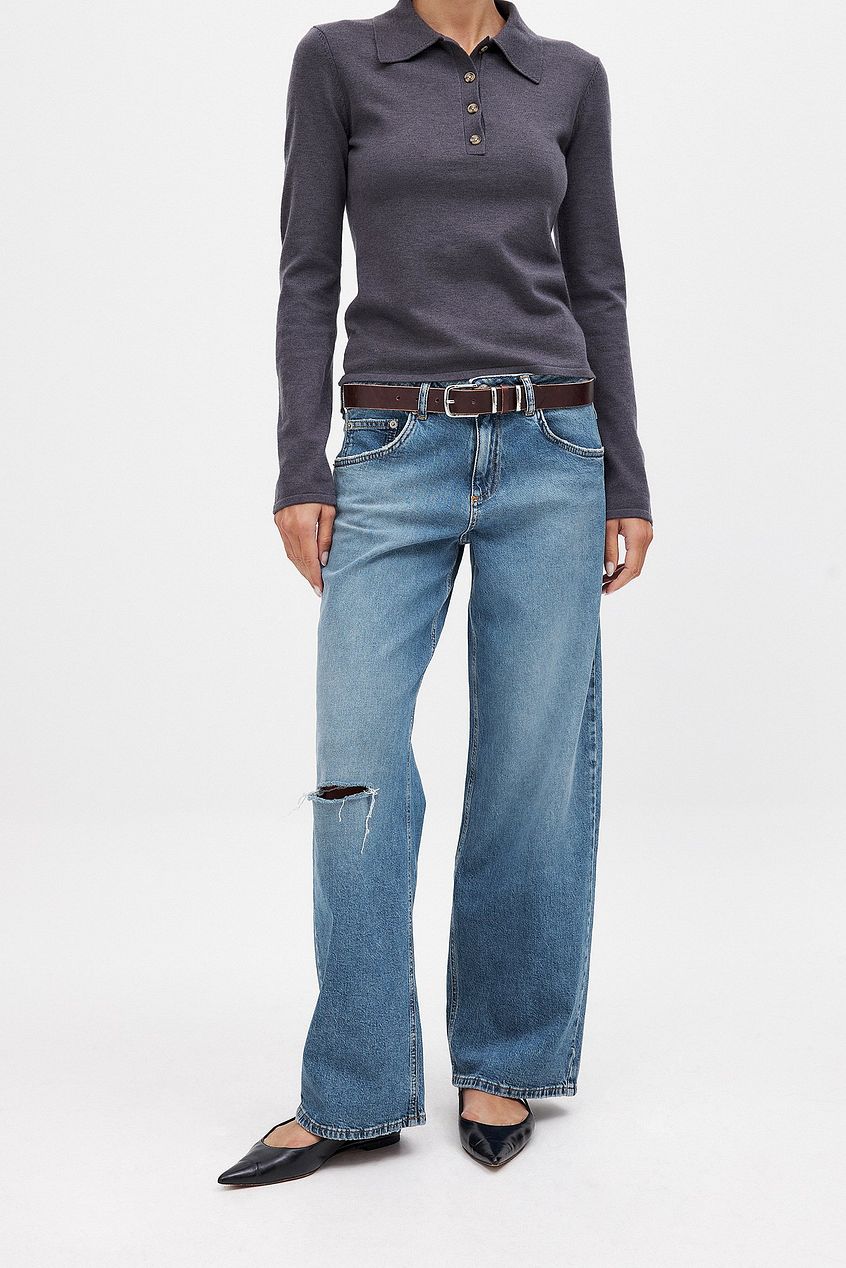 Women Wide Leg Mid Waist Jeans – Trendy Mid-Rise Wide Leg Denim for Pakistani Women | HB INDUSTRIES