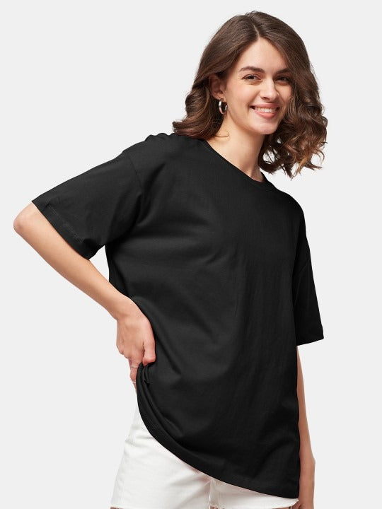 Women Drop-Shoulder Sleeves Oversized T-Shirt – Trendy Casual Wear Pakistan