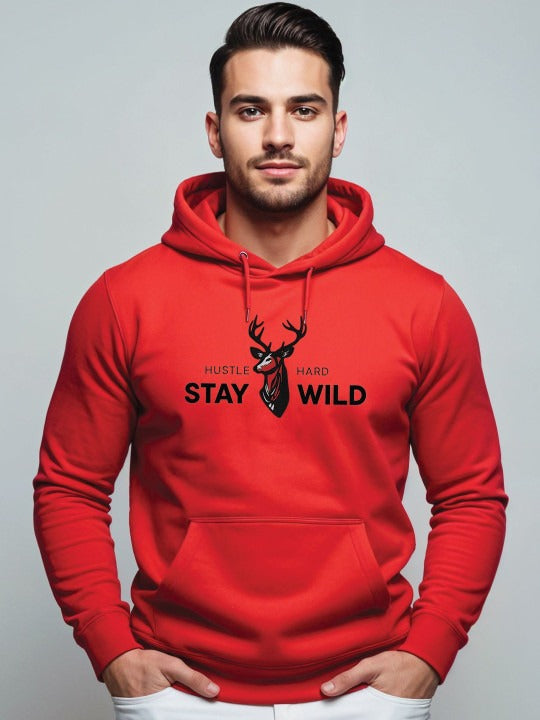 Adro Hustle Hard Stay Wild Sweatshirt – 320 GSM Fleece Printed Graphic Sweatshirt for Men in Pakistan