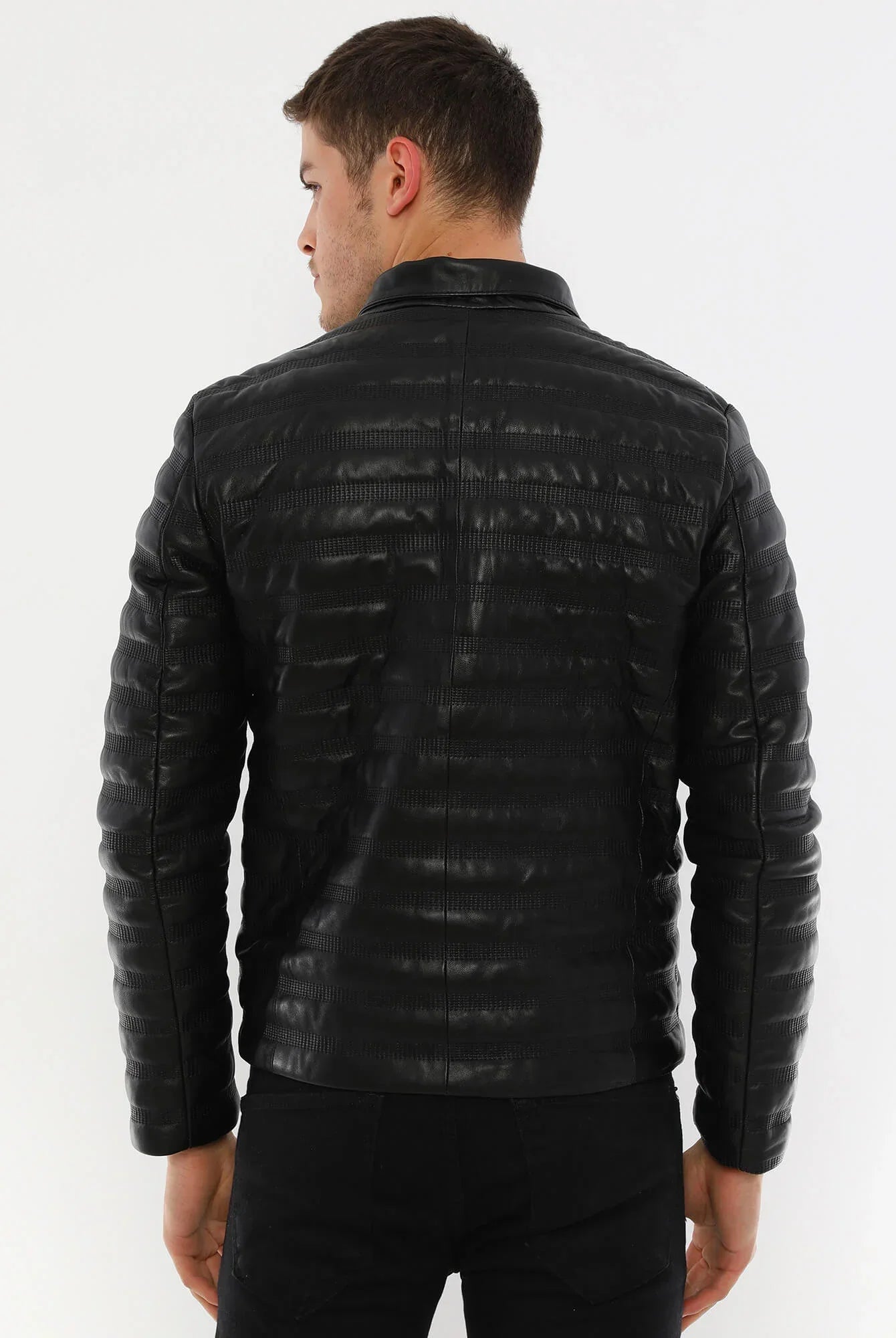 Elvis Black Leather Jacket For Men's