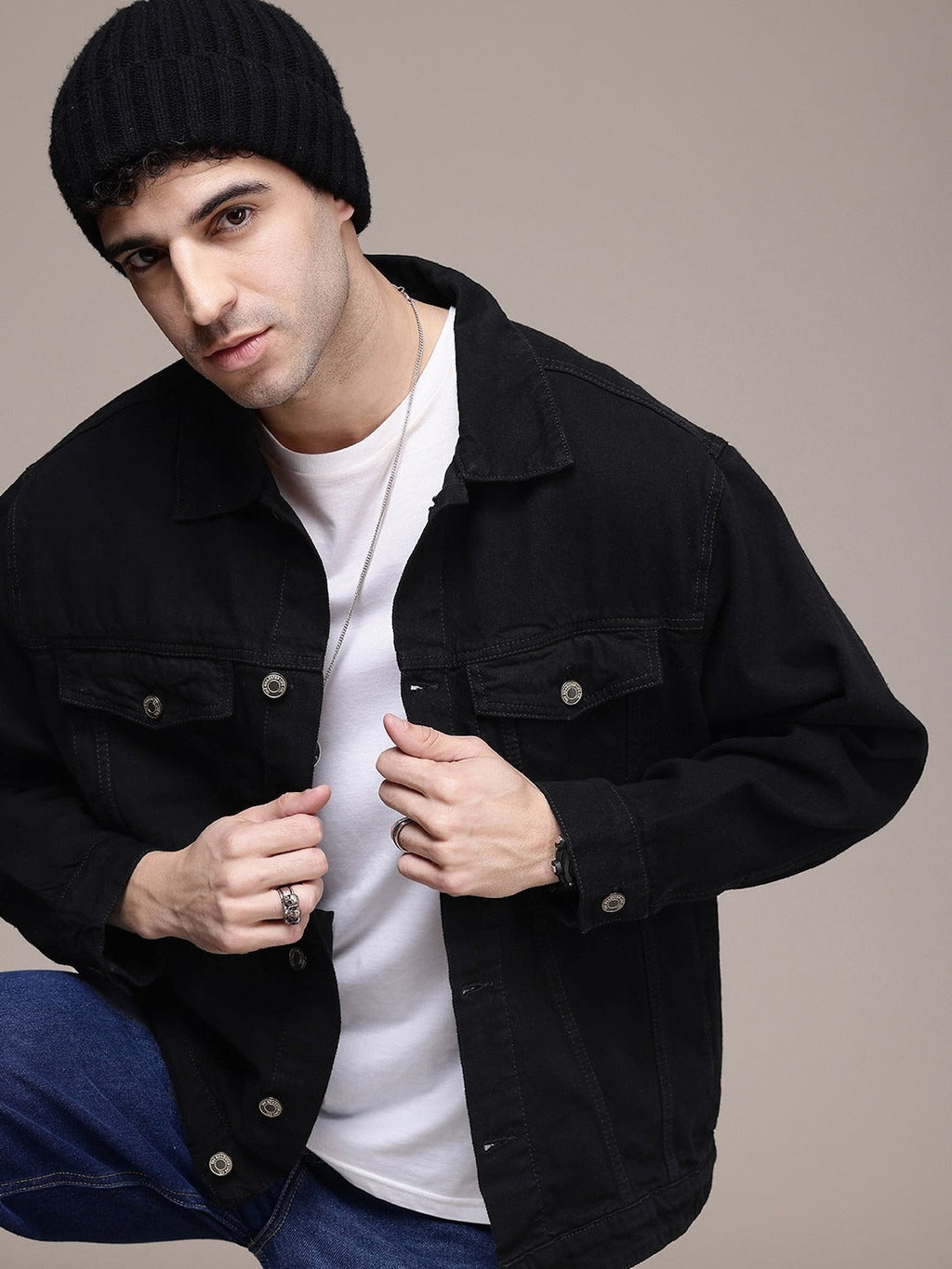 The Life Co. Oversized Trucker Pure Cotton Denim Jacket – Stylish Streetwear for Men in Pakistan | HB INDUSTRIES