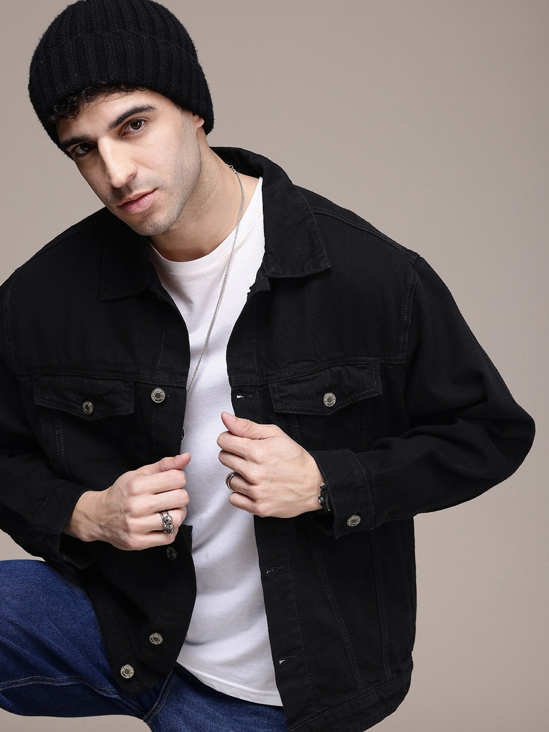 The Life Co. Oversized Trucker Pure Cotton Denim Jacket – Stylish Streetwear for Men in Pakistan | HB INDUSTRIES