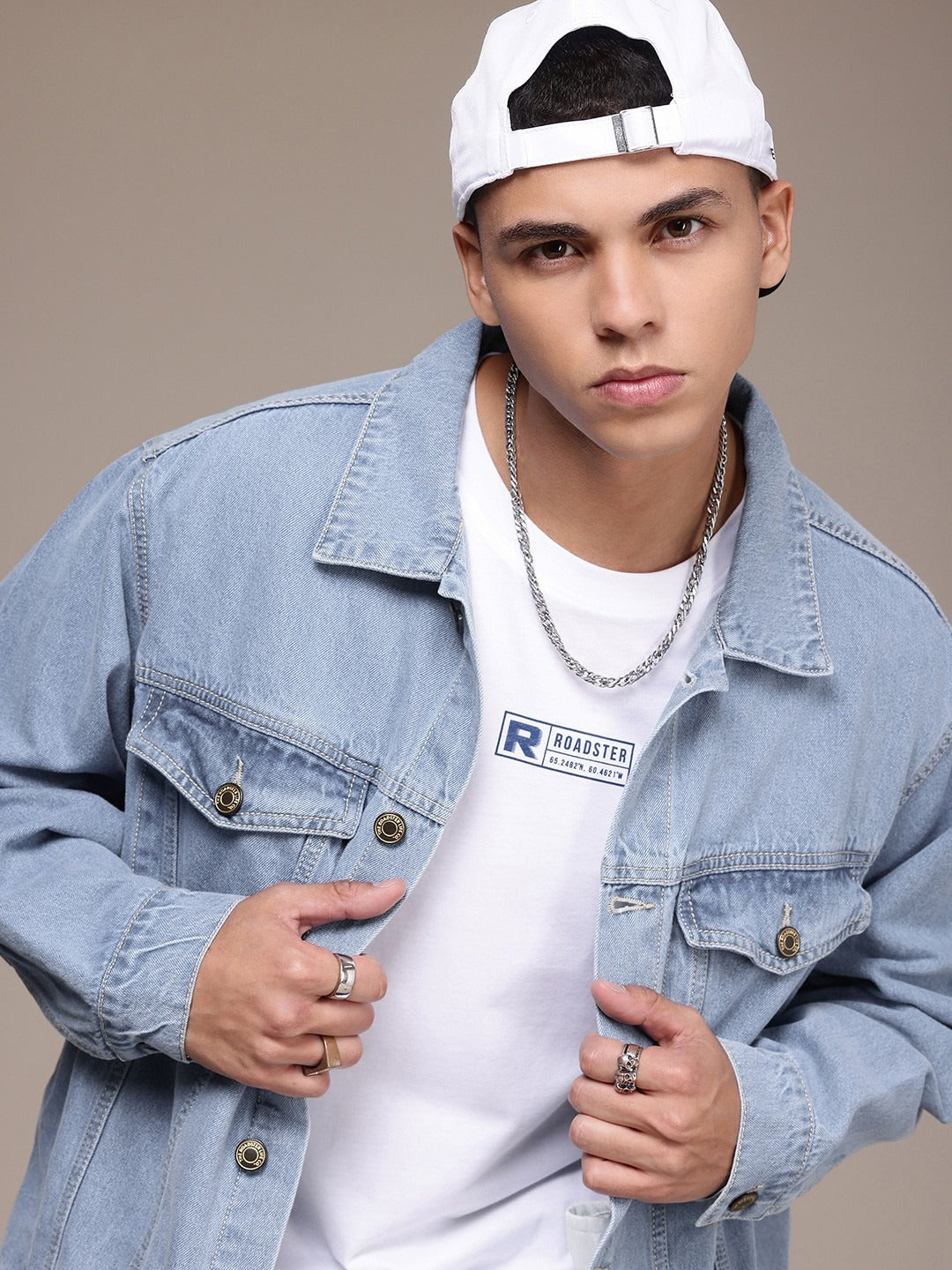 The Life Co. Oversized Pure Cotton Denim Trucker Jacket for Men – Breathable, Stylish Outerwear in Pakistan