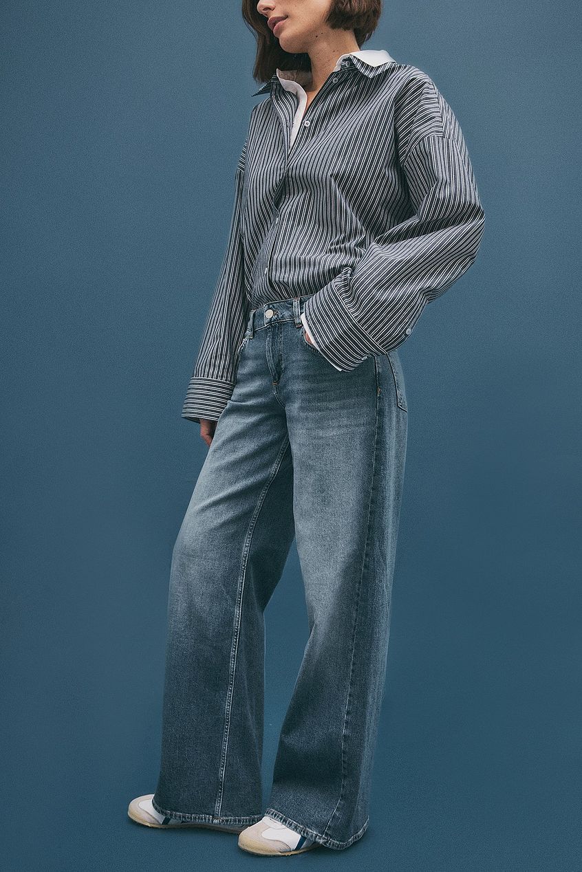 Women Low Waist Wide Leg Denim – Low-Rise Wide Leg Baggy Jeans for Pakistani Streetwear | HB INDUSTRIES