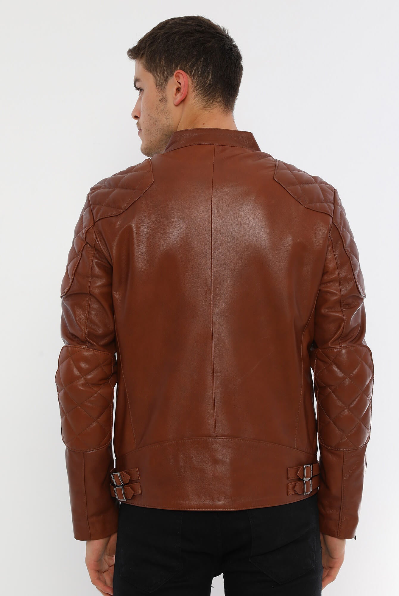 Bruno Tan Leather Jacket For Men
