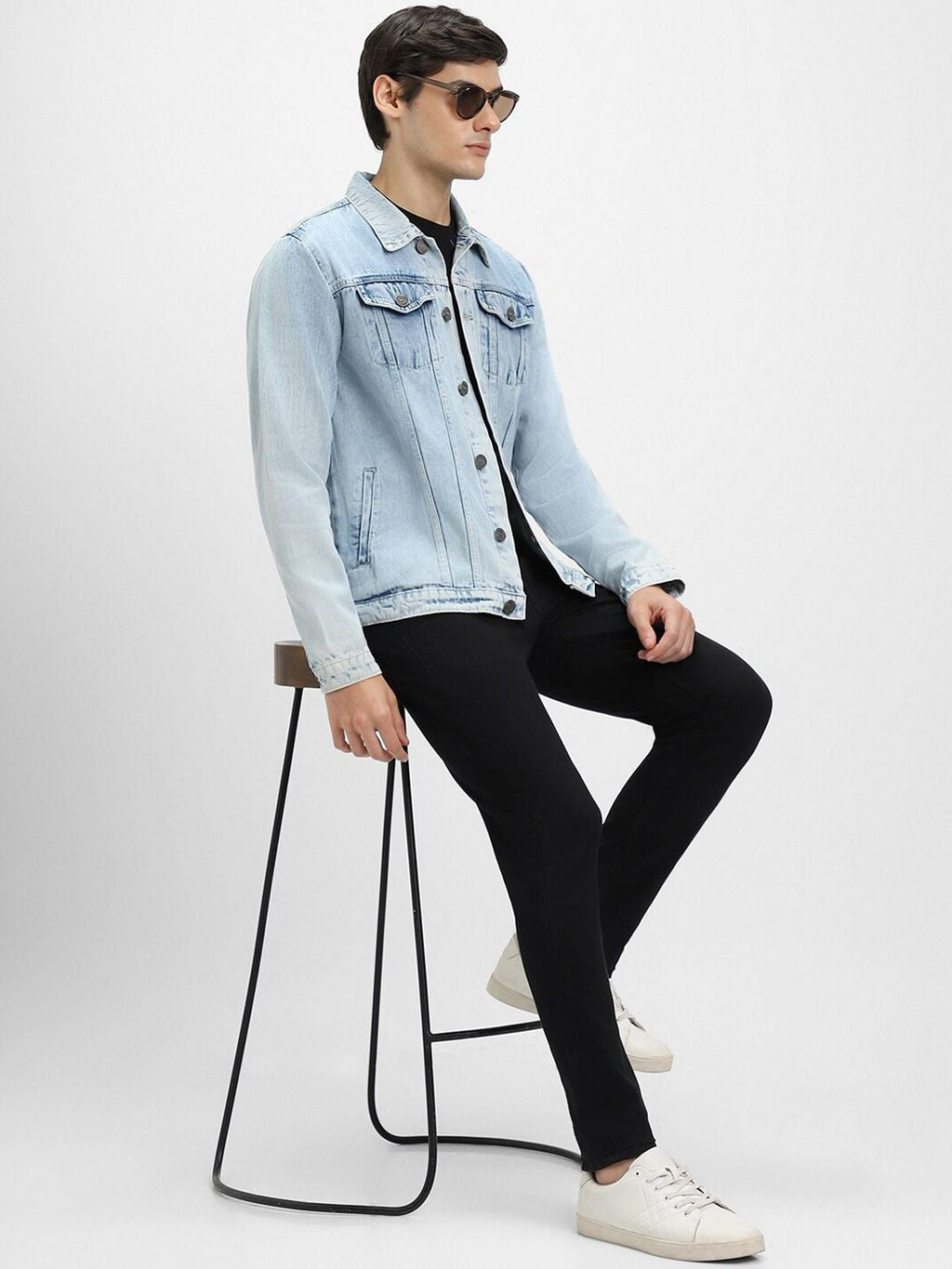 Washed Spread Collar Long Sleeves Denim Jacket for Men – Trendy, Breathable Outerwear for Pakistan | HB INDUSTRIES