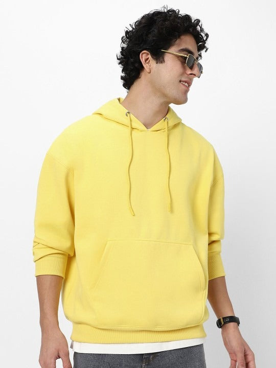 Men’s Cotton Solid Oversized Hooded Sweatshirt – Casual Winter Hoodie for Men in Pakistan | DOCACCA