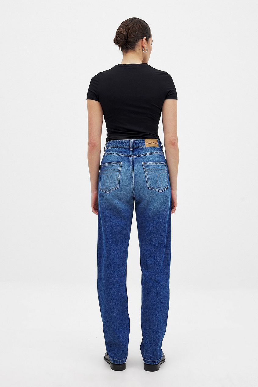 Women Straight High Waist Jeans – High-Rise Straight Leg Denim for Everyday Pakistan | HB INDUSTRIES