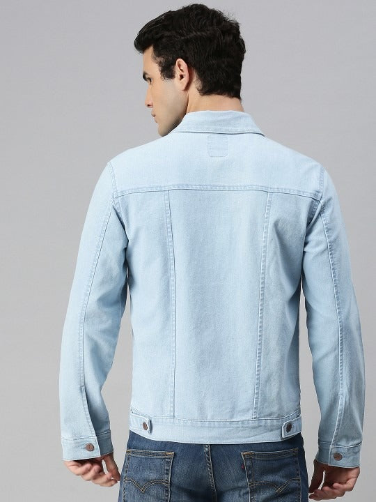 Men’s Washed Denim Jacket – Regular Fit Casual Outerwear for All Seasons in Pakistan