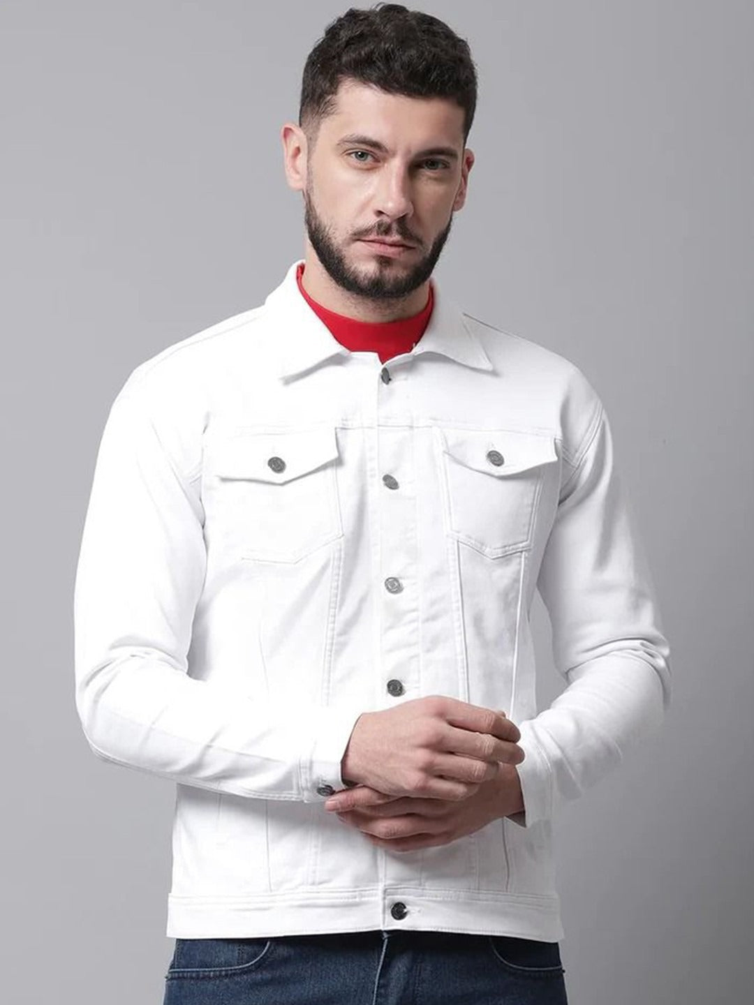 Men Running Denim Jacket by HB INDUSTRIES – Lightweight, Breathable Street Style for Active Pakistani Lifestyles