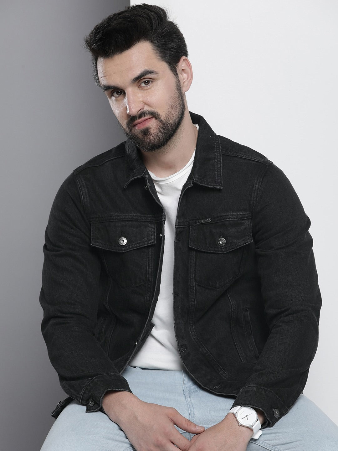 Pure Cotton Denim Jacket – Breathable, Lightweight Style for Men in Pakistan | DOCACCA