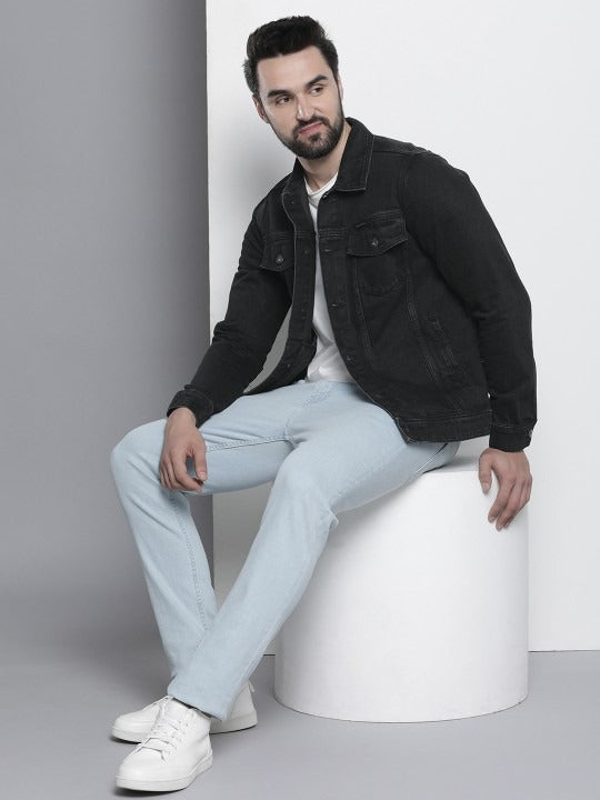 Pure Cotton Denim Jacket – Breathable, Lightweight Style for Men in Pakistan | DOCACCA
