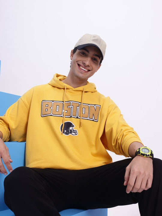 Men Printed Hooded Sweatshirt – Stylish Cotton Hoodie for Winter in Pakistan