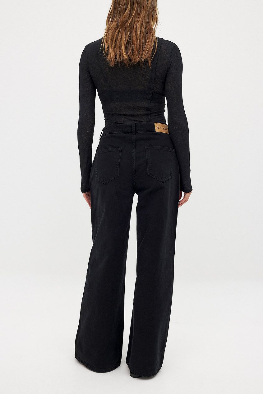 Women Wide Mid Waist Jeans – Mid-Rise Wide Leg Denim for Pakistani Women | HB INDUSTRIES
