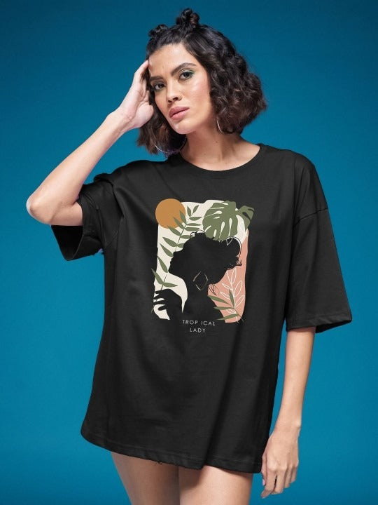 Women Graphic Printed Round Neck Cotton T-Shirt – Trendy Casual Wear Pakistan