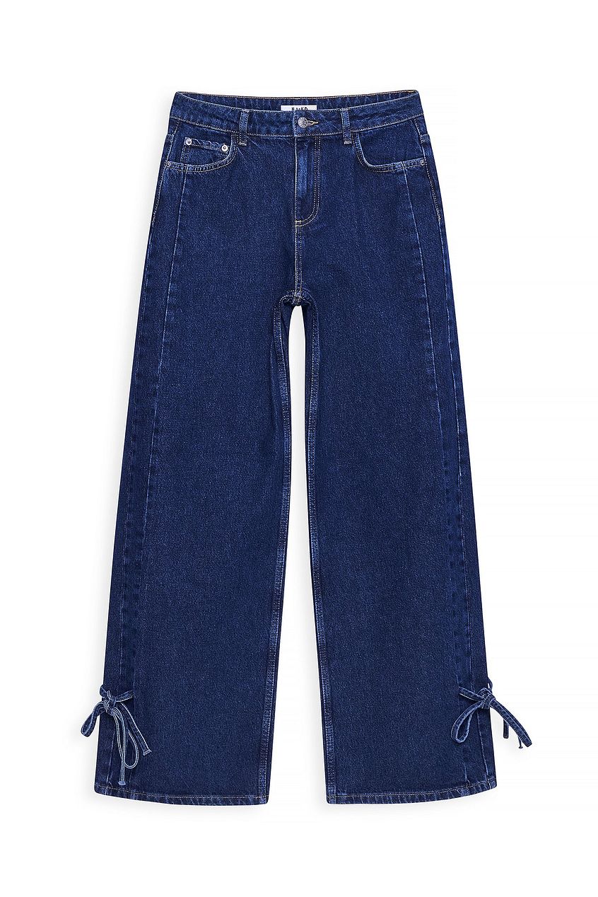 Women Tie Detail Denim Jeans – Tie-Front Waist Denim, Adjustable Fit & Fusion Style | HB INDUSTRIES