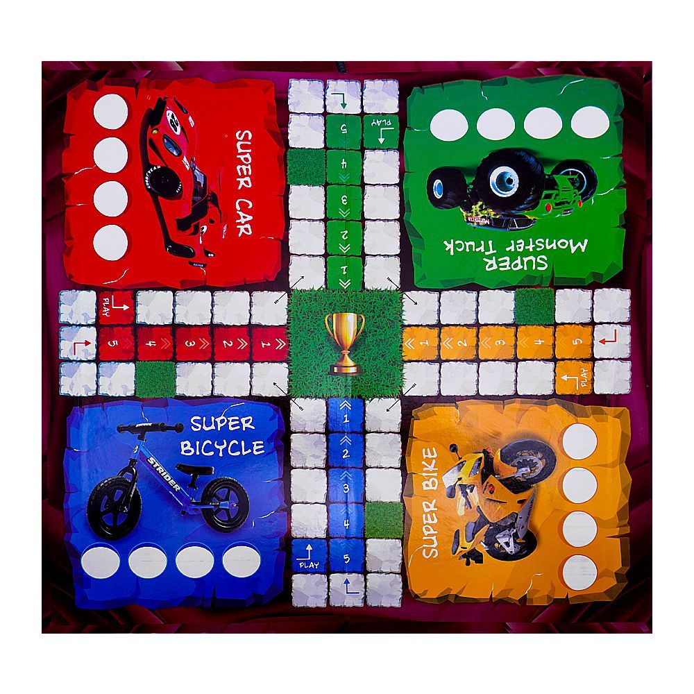 Wooden Ludo & Snack N Ladder Game