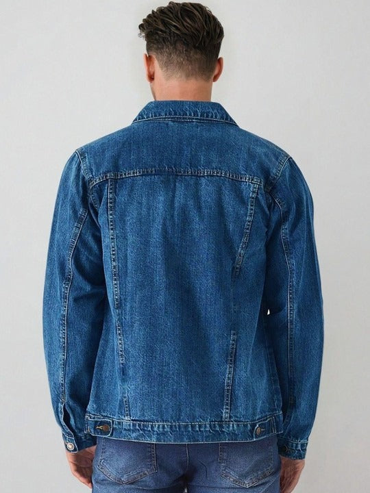 Men Solid Denim Jacket – Classic, Breathable Style for Pakistani Men | DOCACCA