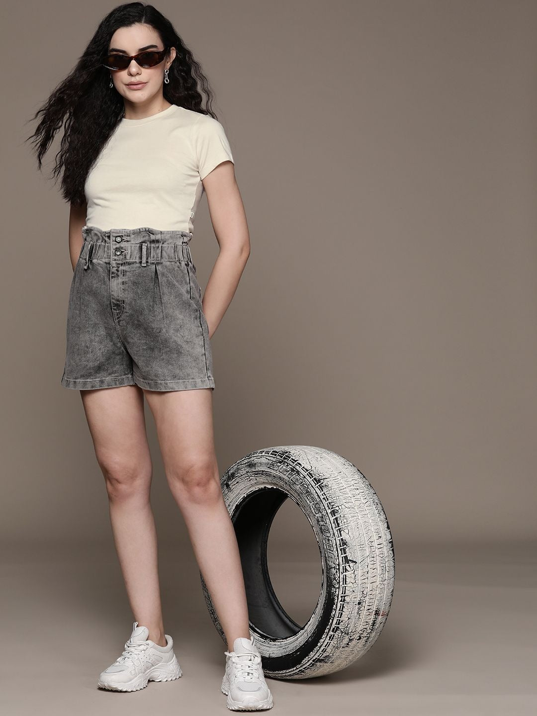 The Lifestyle Co. Round Neck Cropped T-Shirt for Women – Pure Cotton Casual Wear in Pakistan