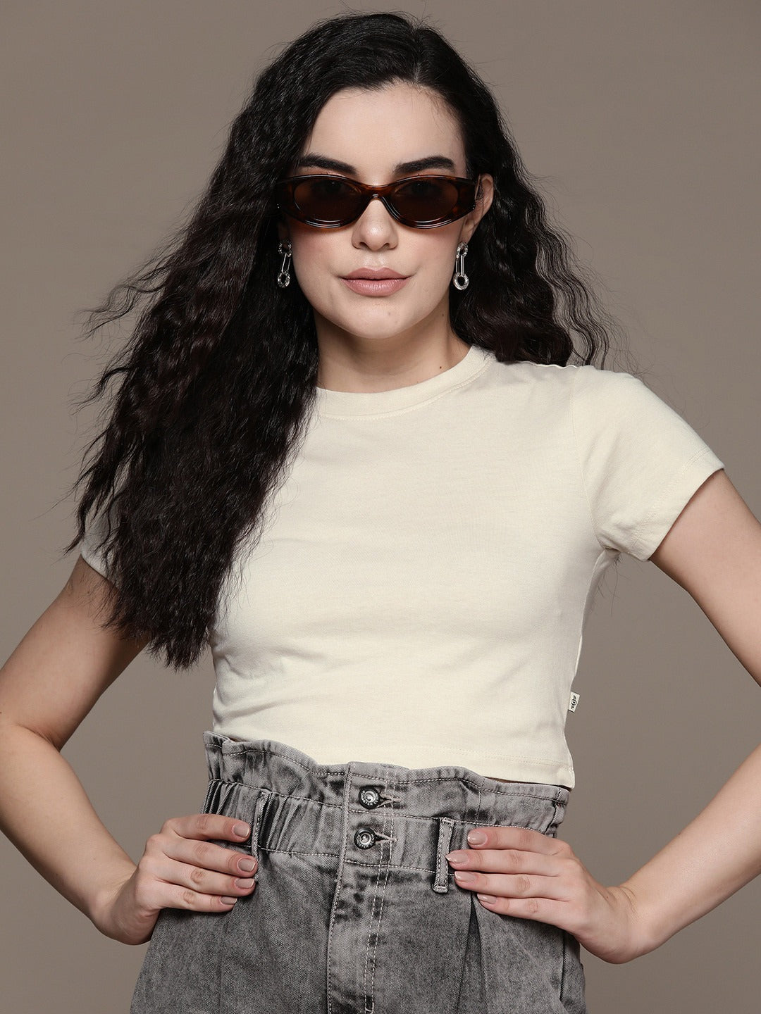 The Lifestyle Co. Round Neck Cropped T-Shirt for Women – Pure Cotton Casual Wear in Pakistan