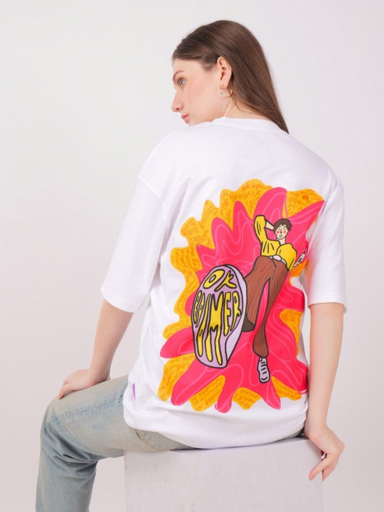 Unisex OK Boomer Printed T-shirt – Trendy Graphic Cotton Streetwear for Men & Women in Pakistan | DOCACCA