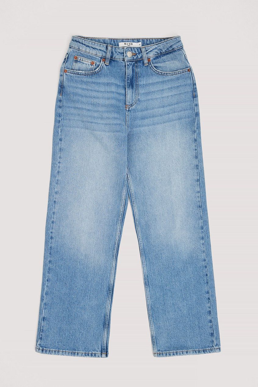 Women Straight High Waist Cropped Jeans – High-Rise Ankle Crop, Clean Straight Leg | HB INDUSTRIES