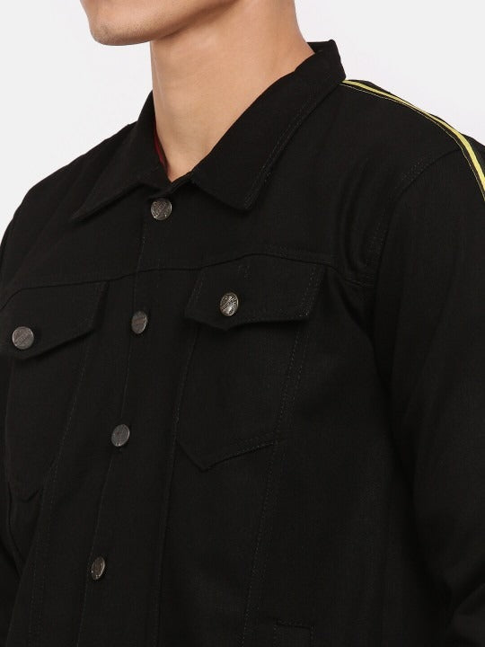 Men Spread Collar Cotton Denim Jacket – Breathable Urban Outerwear for Pakistani Climate | DOCACCA