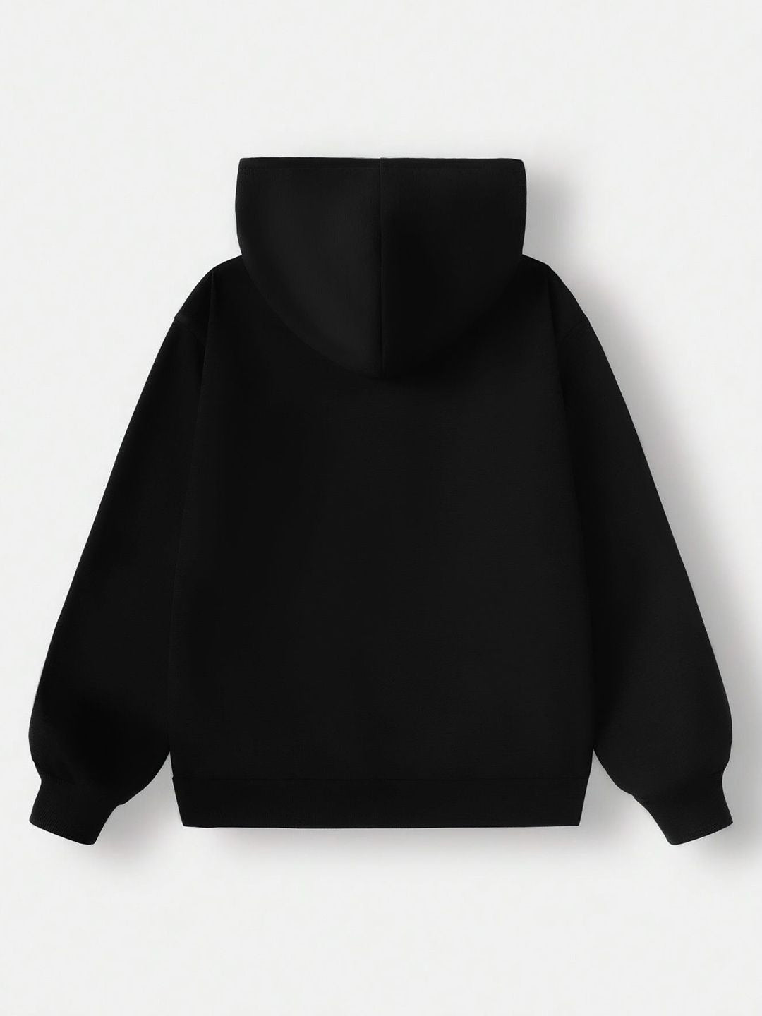 Women Printed Black Hooded Hoodie — Graphic Pullover with Kangaroo Pocket | HB INDUSTRIES Pakistan