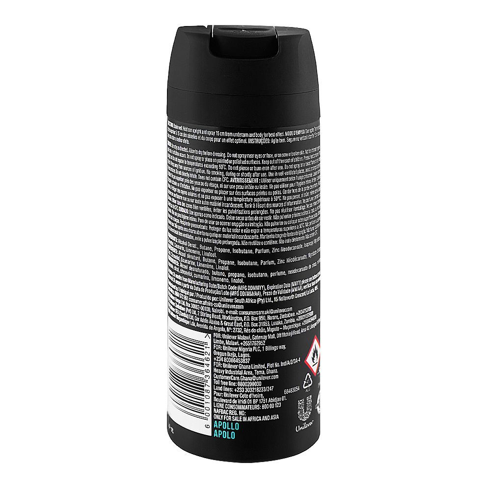 Axe Apollo 48H Fresh Deodorant Spray, For Men, 150ml