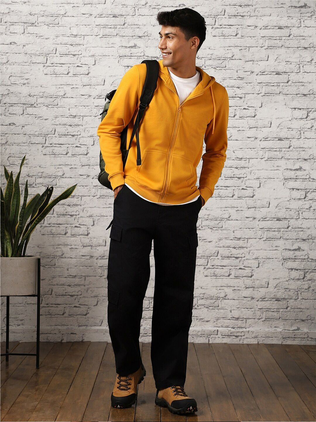 Nobero Men Zipper Hooded Sweatshirt in Pakistan
